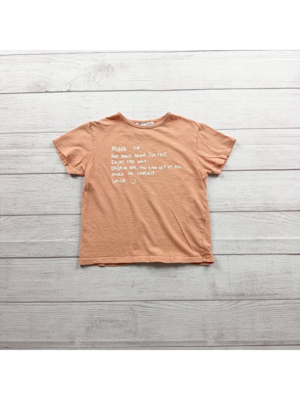 Zara Kids Grow Too Fast Graphic T-Shirt Short Sleeve Casual 4-5